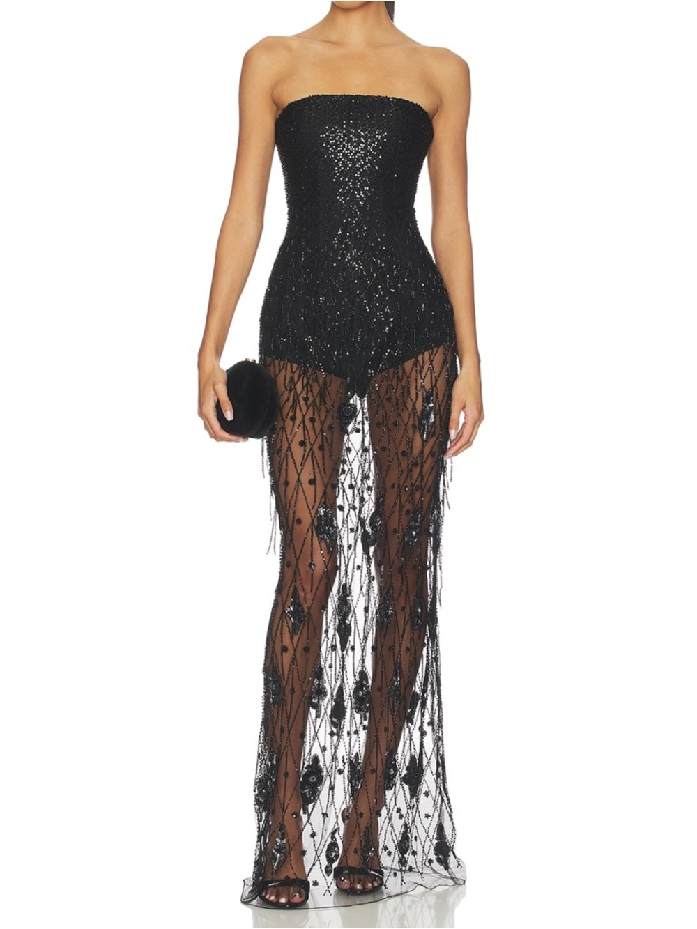 Afew Rahul Mishra Sequined Corset Maxi Dress